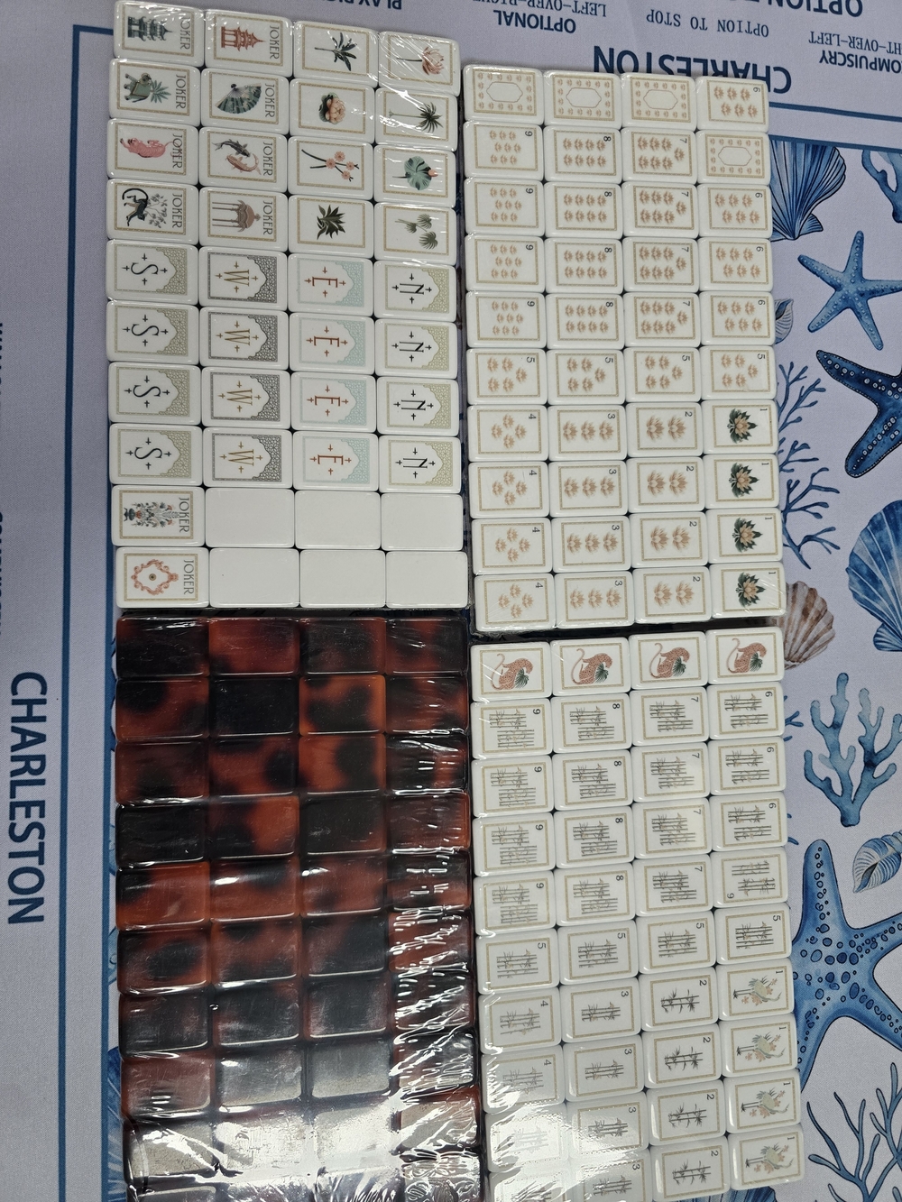Tortoise Shell Jungle Mahjong Tiles American